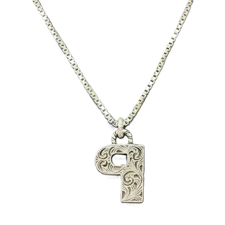 ♪GUCCI グッチ アラベスク ネックレス イニシャル P Ag925 シルバー
