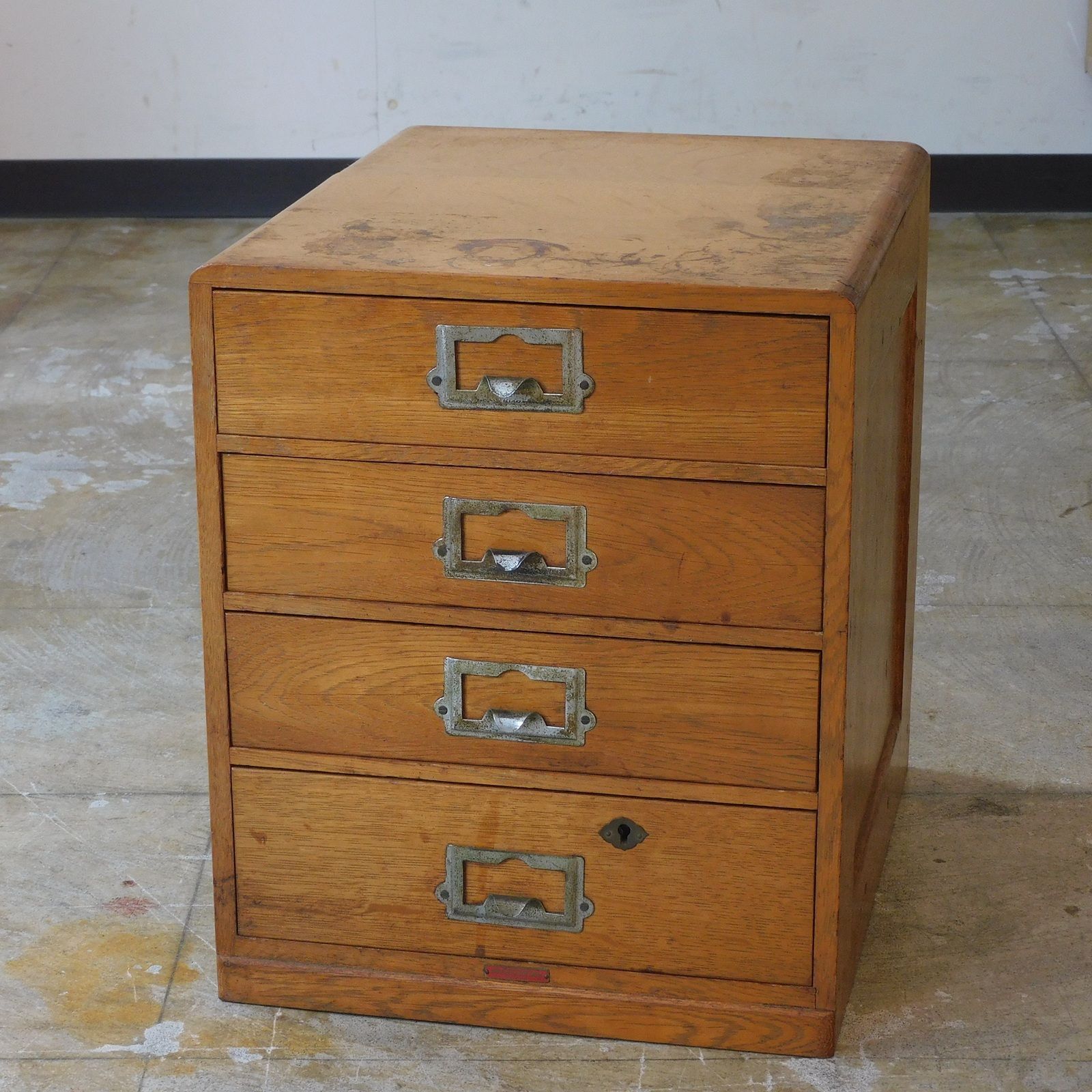 オーク材 ふるい木味 小引出し・レターケース 引出し4杯 HK-a-05787