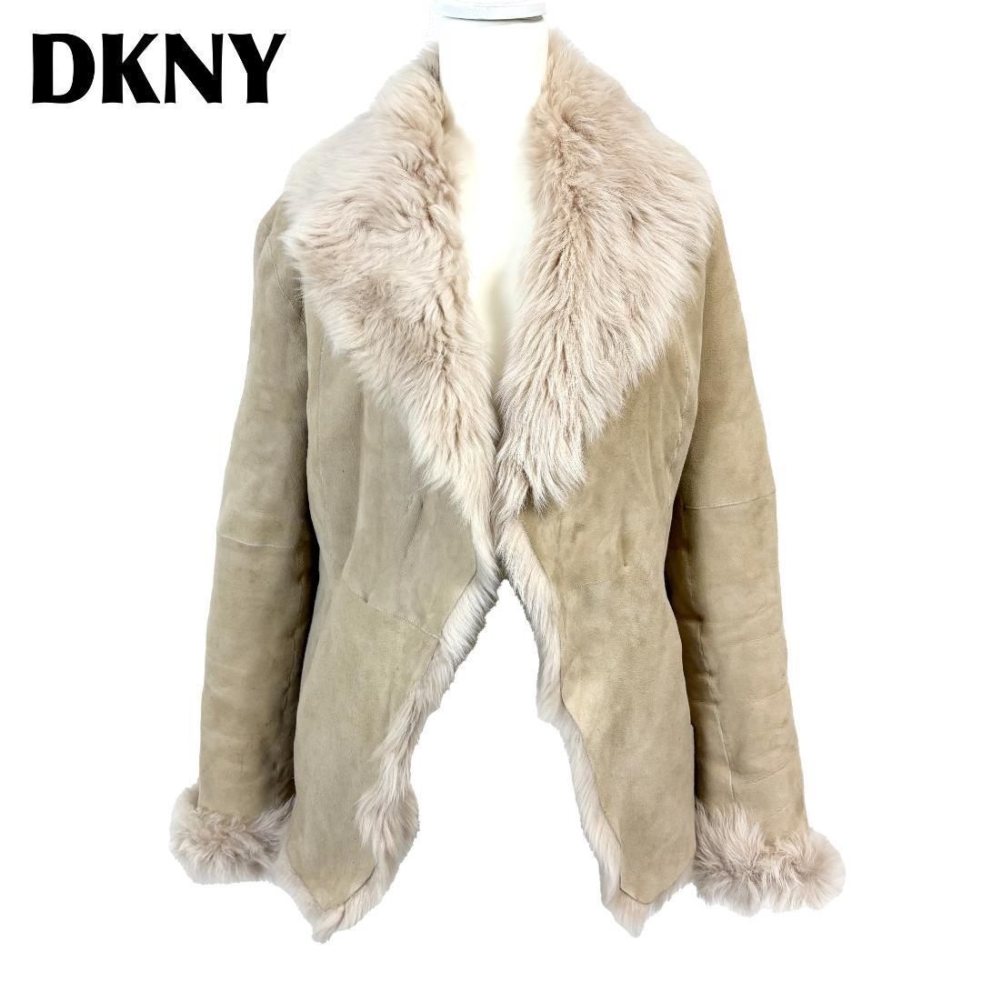 ダナキャランニューヨーク　DKNY 高級ラムレザー　ムートンファーコート　XL 中古・古着通販】DKNY (ダナキャランニューヨーク) ムートンロング