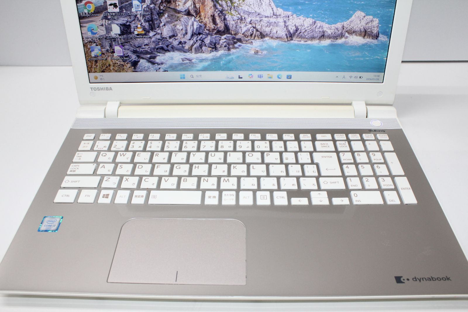 中古ノートPC】東芝〈dynabook T45/VGD〉Intel core i3/SSD256GB