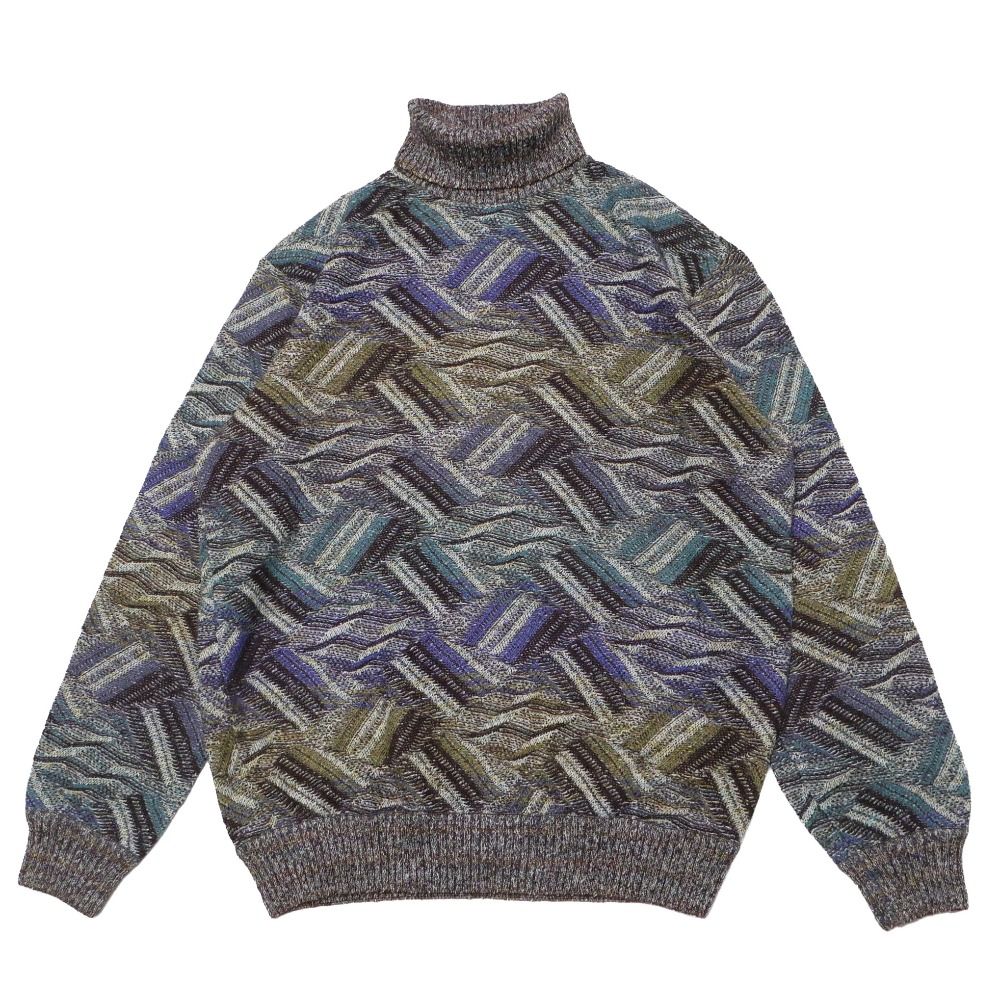 新品ミッソーニのマルチカラータートルニット □美品□Missoni ミッソーニ ニット サイズ52 モヘア混 タートルネック