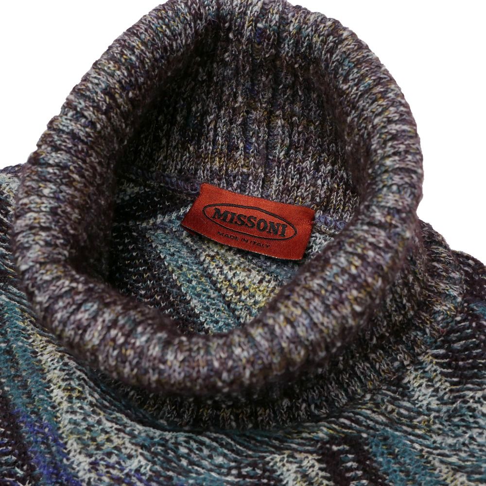 □美品□Missoni ミッソーニ ニット サイズ52 モヘア混 タートルネック