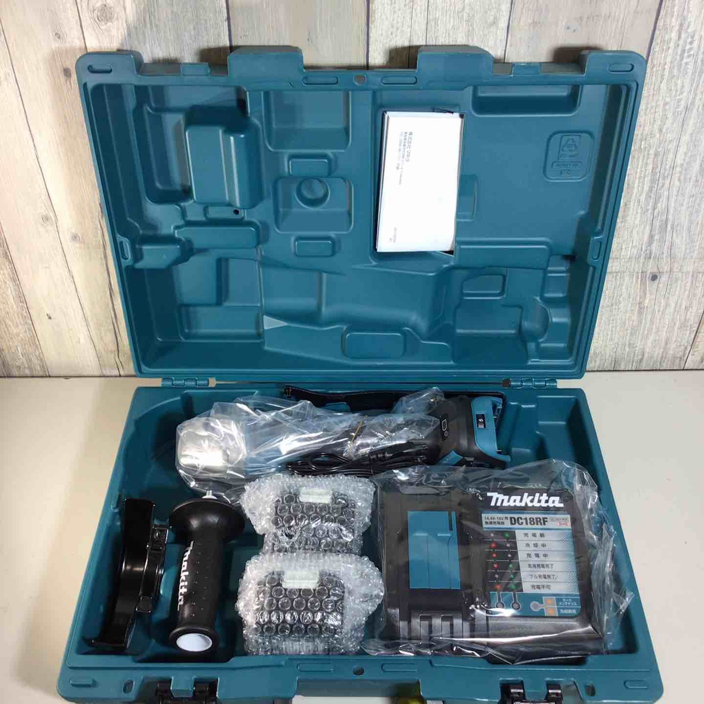 ♥品 マキタ makita 125 mm コードレスディスクグラインダ フルセット グラインダ 充電式 18 V