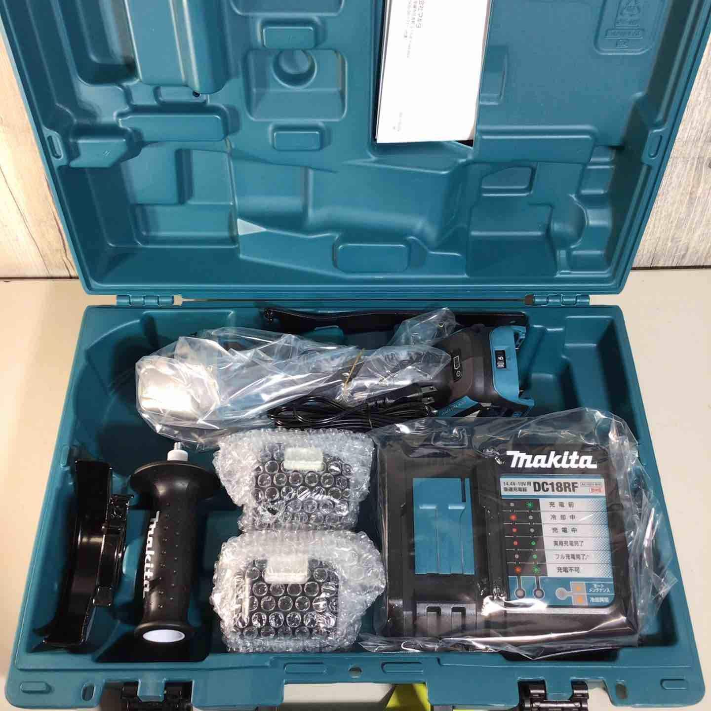 ♥品 マキタ makita 125 mm コードレスディスクグラインダ フルセット グラインダ 充電式 18 V