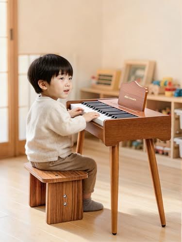  キッズ電子ピアノ 37 鍵 1 1鍵盤を模擬- 手触り再現 2-5 才向け 三角ピアノ縮小ウッド調 双スピーカーリアルピアノ音質 電源|単 3 電池 本両対応 マイク ベンチ 琴譜スタンドセット付属 組立簡単 103 d 118 a その他 キッチン 食器