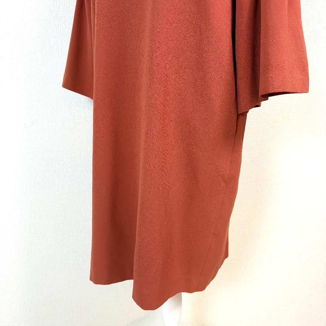 美品】 ADORE 長袖ワンピース 袖フレア 38 オレンジ 無地 - メルカリ
