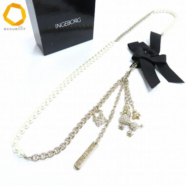 INGEBORG 　パールチェーンベルト セール】 パールチェーンベルト （ベルト・サスペンダー）｜INGEBORG