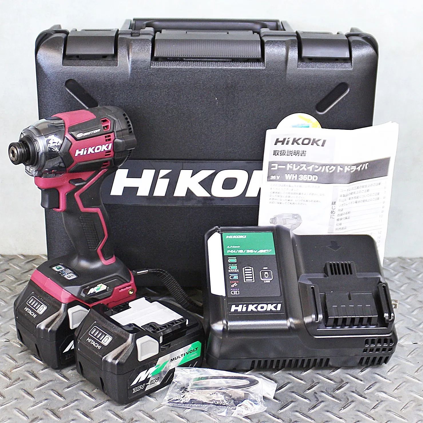 新潟発 ハイコーキ コードレスインパクトドライバ WH 36 DC バッテリー 充電器 フ レッド HIKOKI ♥