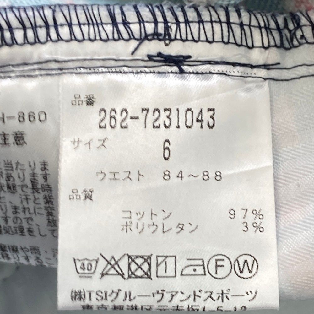 サイズ：6 JACK BUNNY ジャックバニー ストレッチパンツ 国旗柄