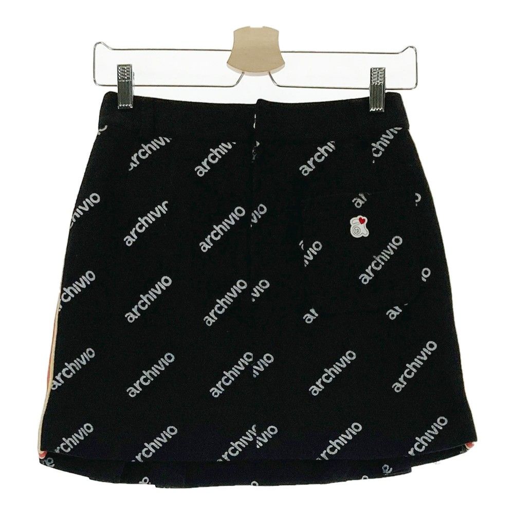 サイズ：36 ARCHIVIO アルチビオ 裏地付 ウール混 スカート ロゴ 総柄