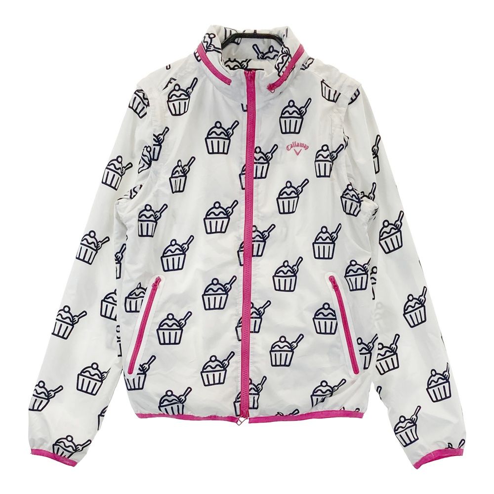 Callaway ゴルフウェア　ジャケット　2way 薄手ジャケット付き　M サイズ：M CALLAWAY キャロウェイ 2WAY フード付 長袖ジャケット 裏