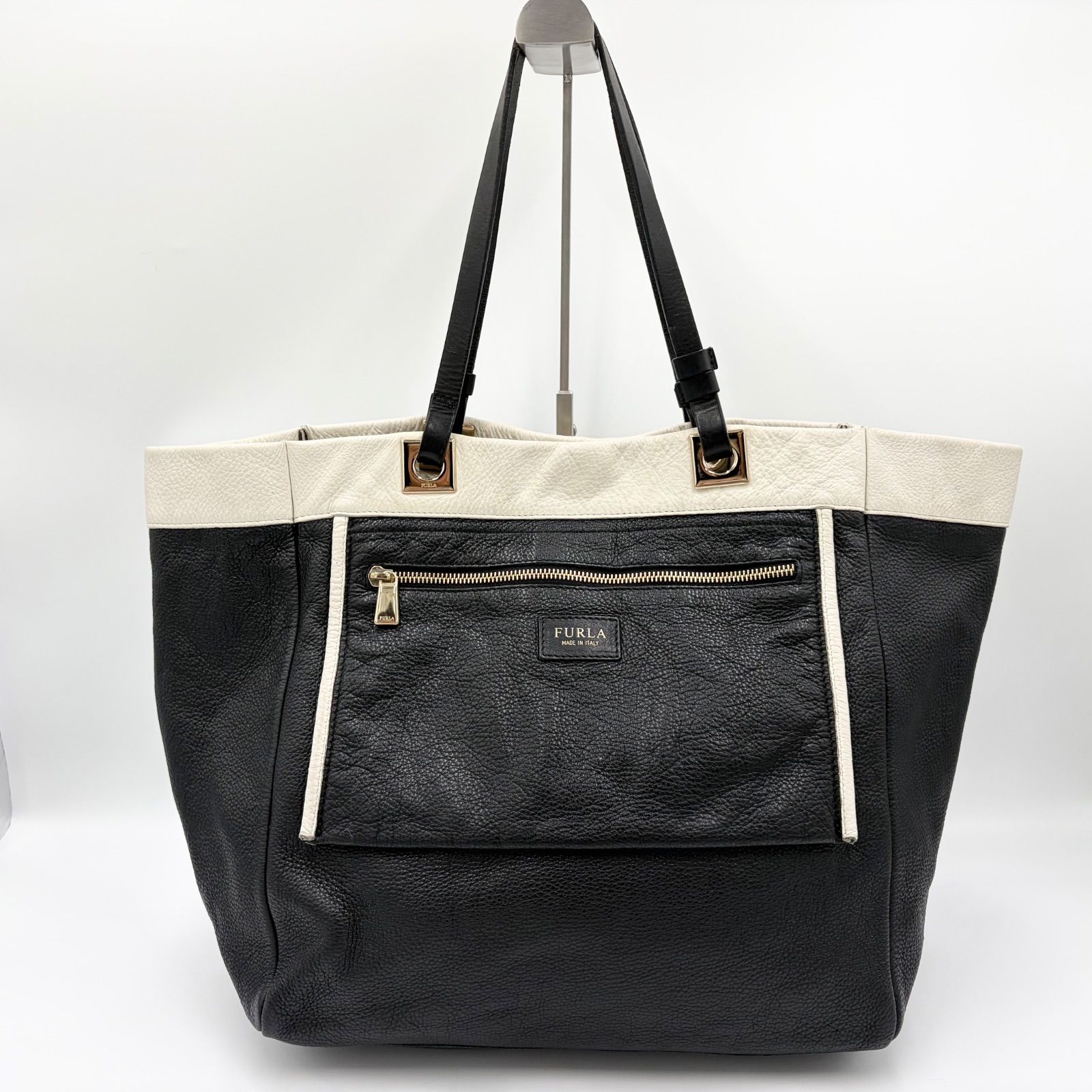 ✨良品✨ FURLA フルラ トートバッグ ハンドバッグ ブラック 仕事 大 