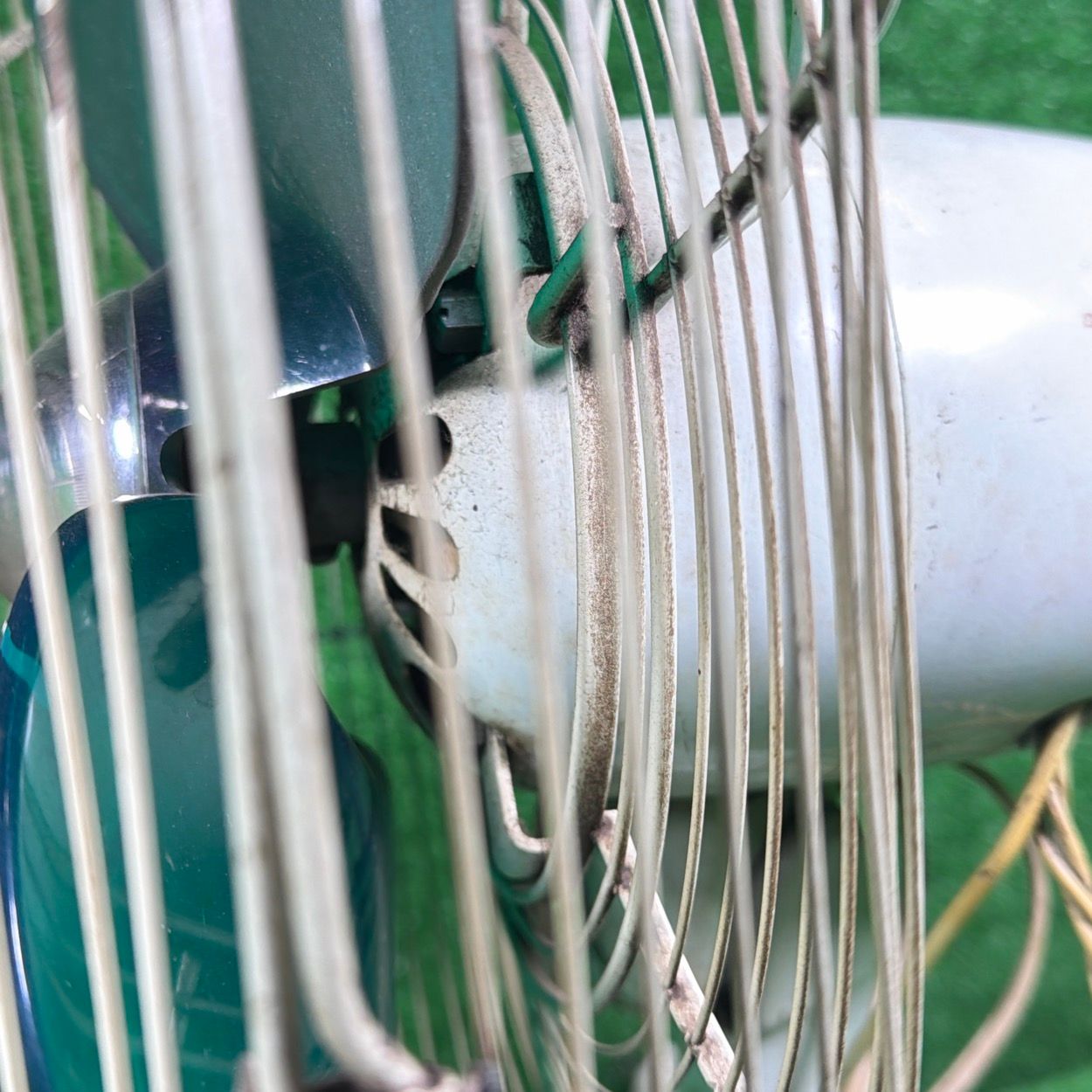 通電OK】SANYO サンヨー 扇風機 ビンテージ 緑羽根 連動コンセント