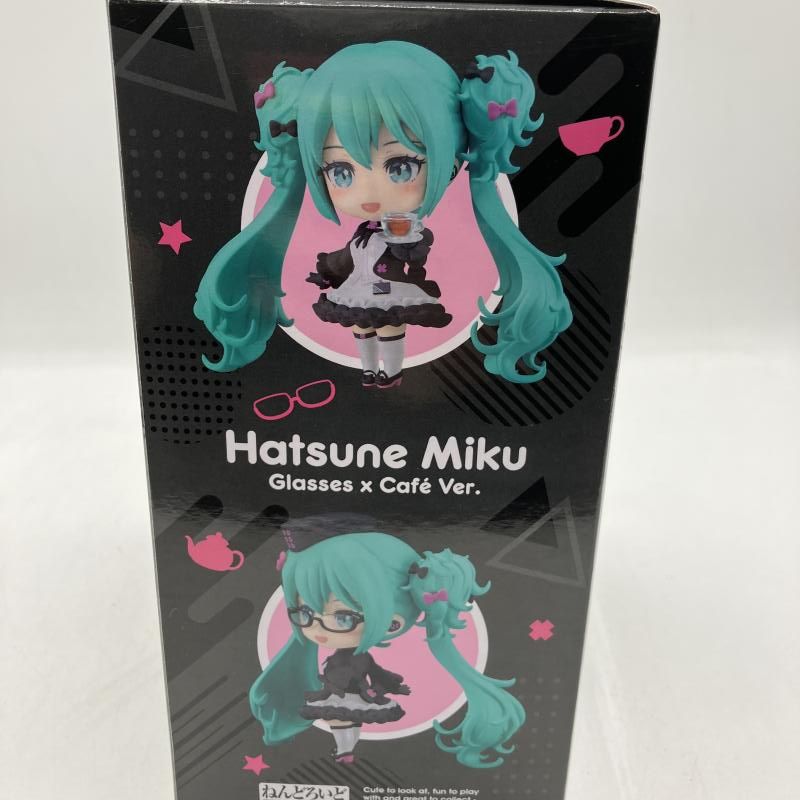 中古】A賞 ねんどろいど 初音ミク めがね×カフェVer. フィギュア