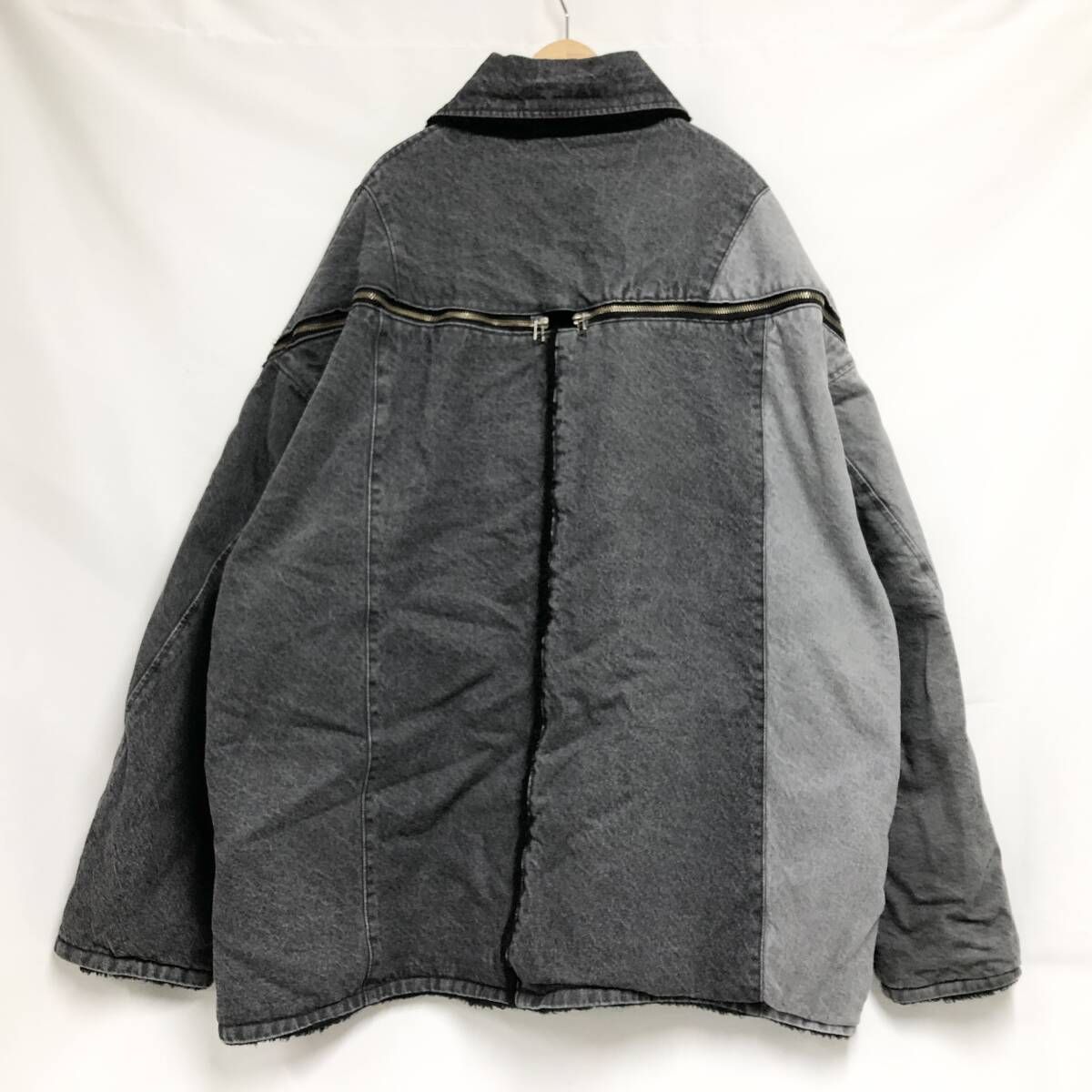 新品 未使用 ファセッタズム シェルパデニムコート ブラック M 