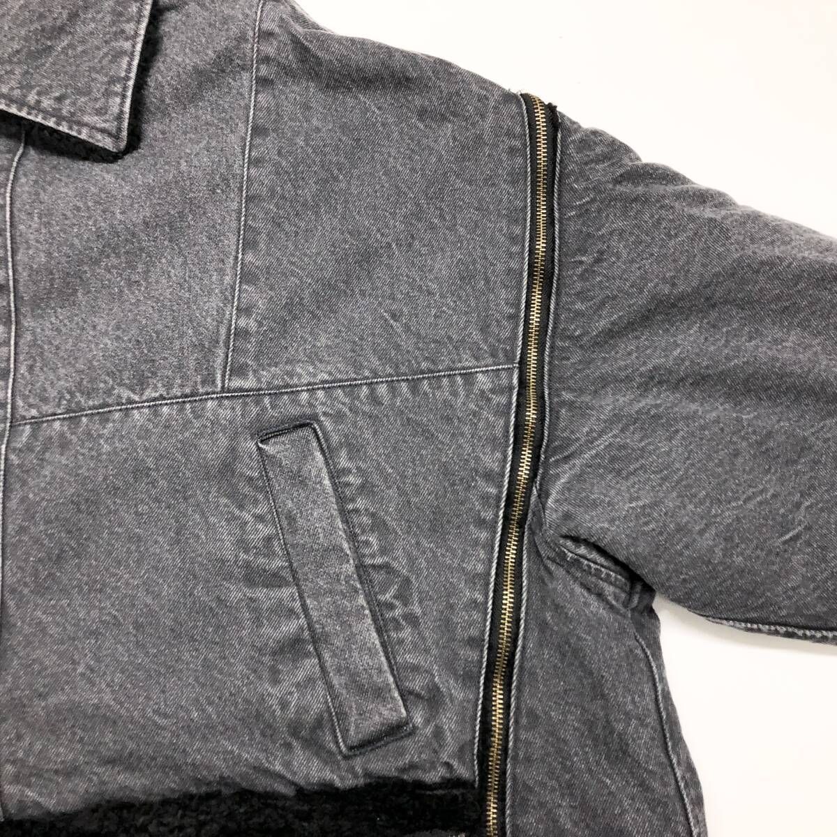 新品 未使用 ファセッタズム シェルパデニムコート ブラック M 