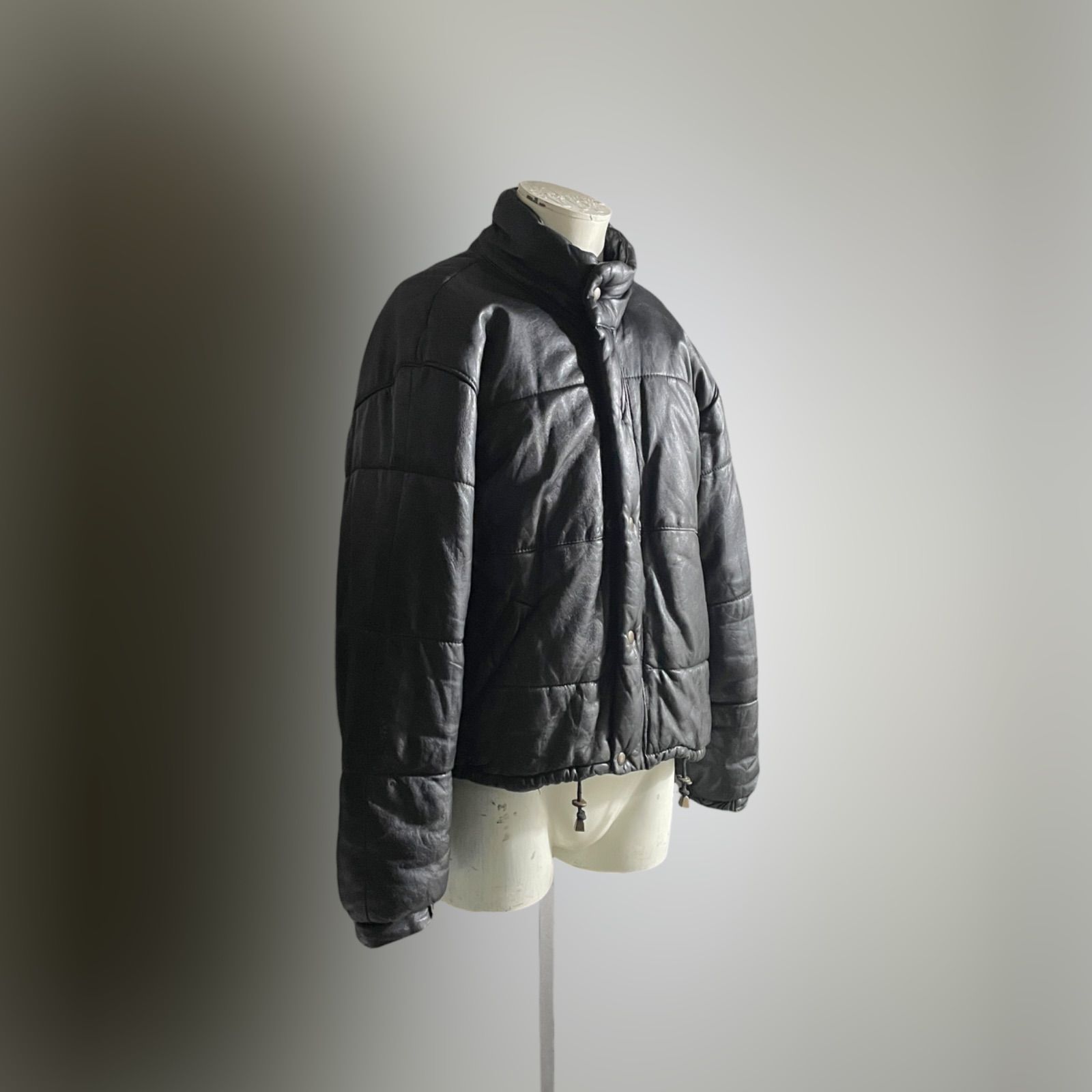 イタリア製 80s レザージャケット ライダース ヨーロッパ ショート丈