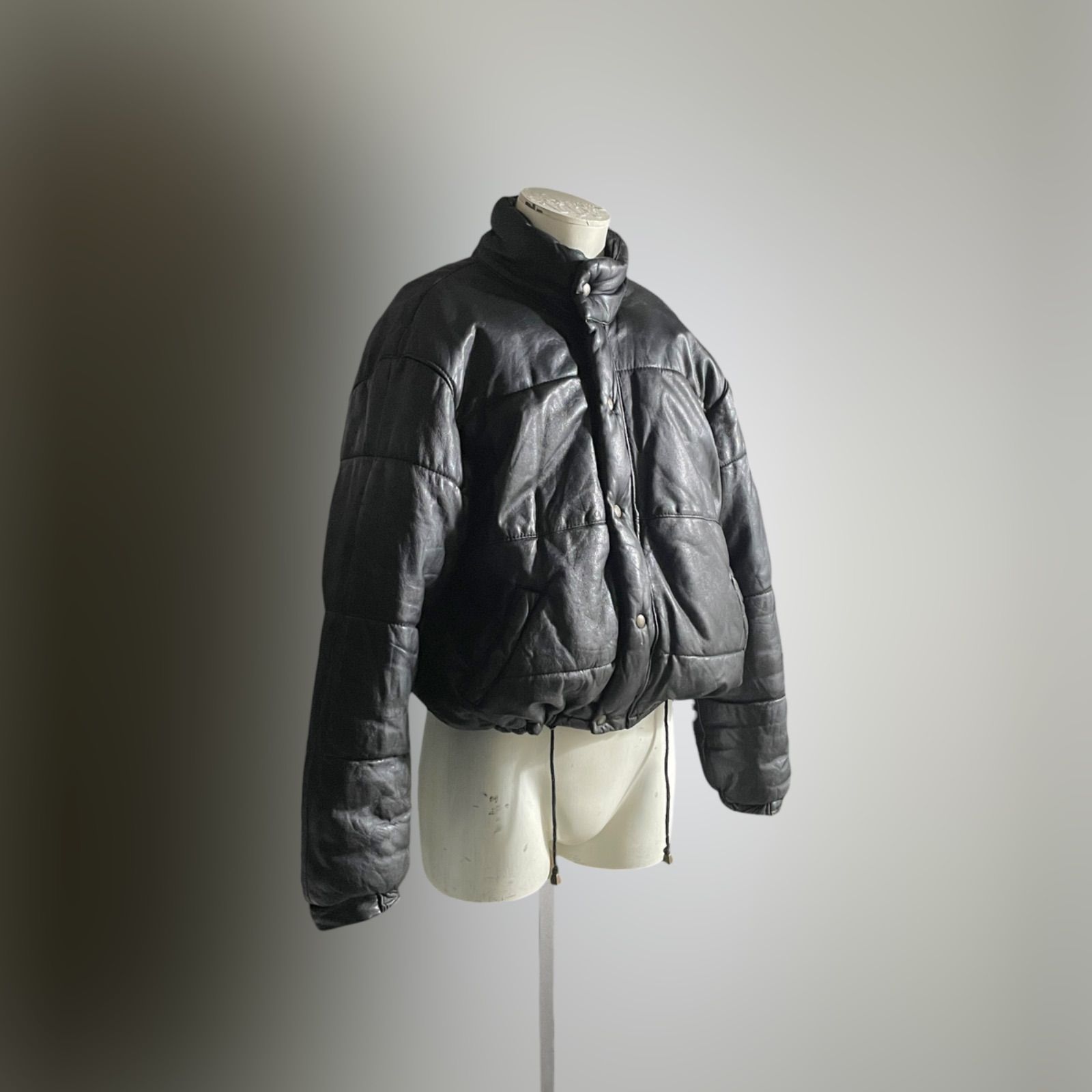 イタリア製 80s レザージャケット ライダース ヨーロッパ ショート丈