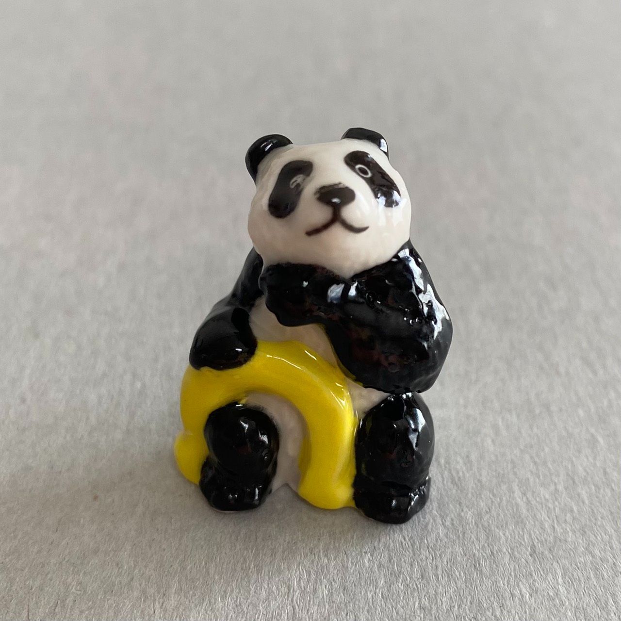 パンダ×蹄鉄のフェーブ／幸運を運ぶパンダ／フランス雑貨／陶器