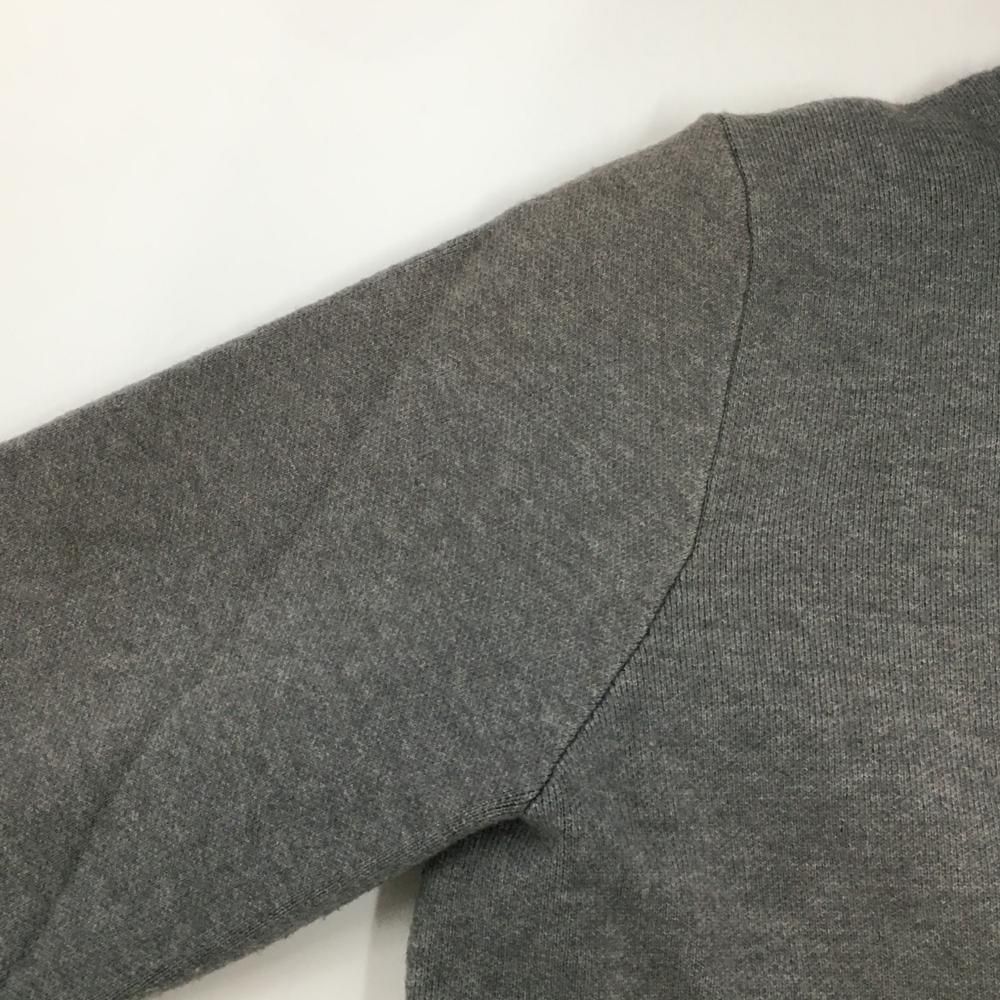 ジャックバニー ニットジャケット グレー×グリーン 袖ロゴ 裏地付