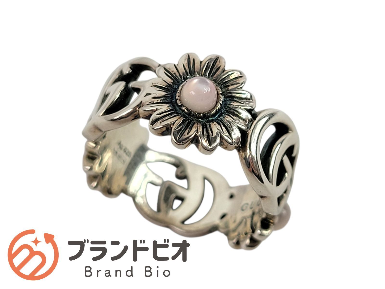 グッチ ダブルG マザーオブパールリング ダブルG フラワー 9号 指輪