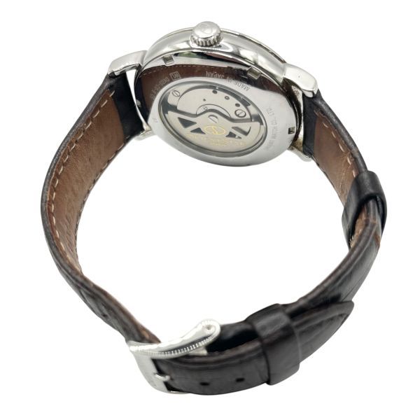  オリエントスター ORIENT STAR 自動巻き腕時計 難あり クラシックセミスケルトン WZ0301DK ブラウン メンズ 6V078 コート 自動巻き時計 腕時計(アナログ)