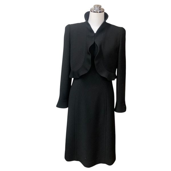 【美品】クロエ　ブラックフォーマル　ワンピースとジャケット　セットアップ クロエ CHLOE 礼服 ブラックフォーマル セットアップ ワンピーススーツ