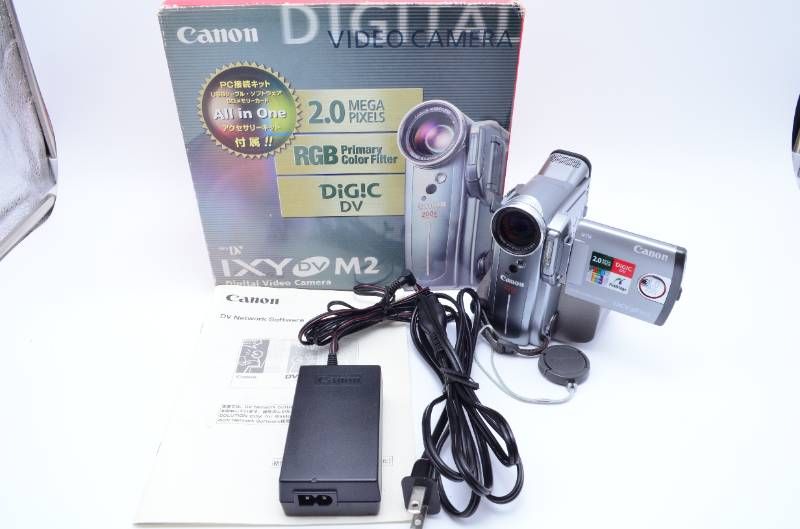 動作確認済み美品Canon　IXY DV M2 miniDV ビデオカメラ 動作美品】Canon IXY DV M2 MiniDv ビデオカメラ 1204