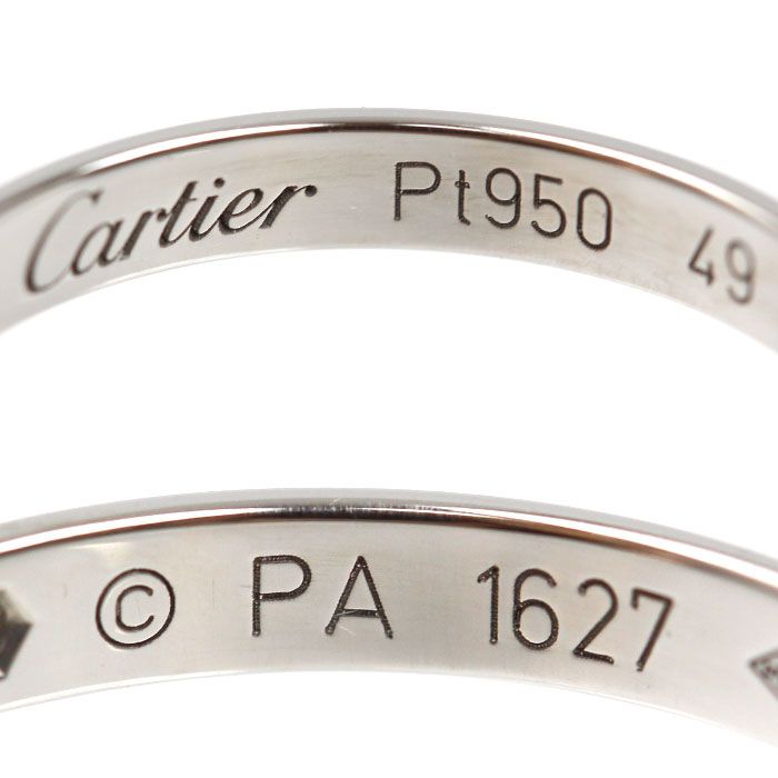 CARTIER カルティエ Pt950プラチナ 1895 ウェディング 3Pダイヤ リング