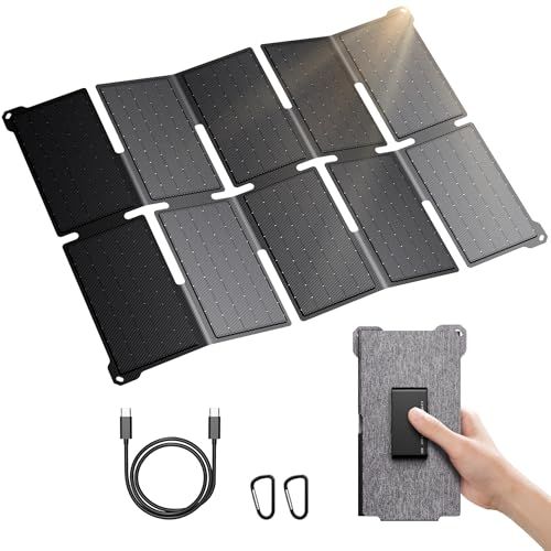 BigBlue ソーラーパネル 太陽光パネル ソーラー充電器 35 W PD 25 W快速充電 USB-A|Type-C 3ポート 折り畳み式 携帯便利 小型 チャージャー コンパクト IP 68防水 折りたたみ式 携帯充電器 単結晶 25. 8 e 155 c 76