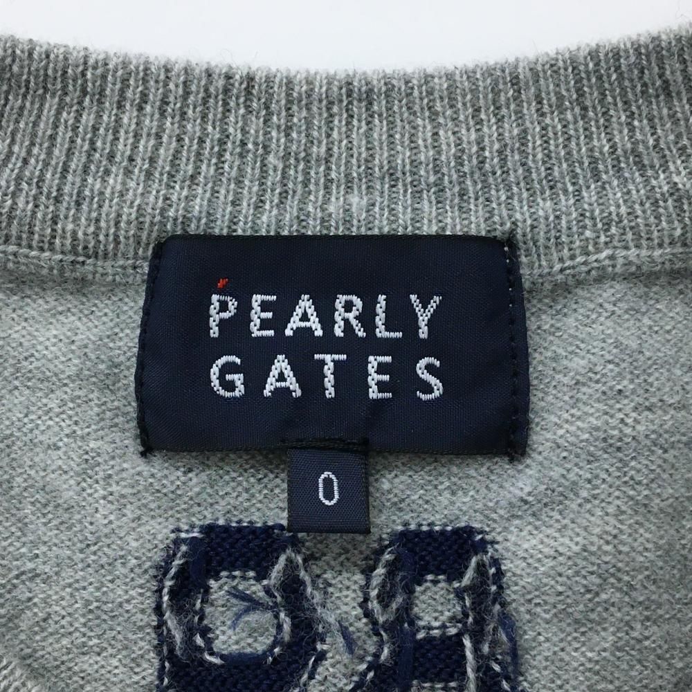 超美品】パーリーゲイツ セーター グレー 前面星条旗柄 ウール100