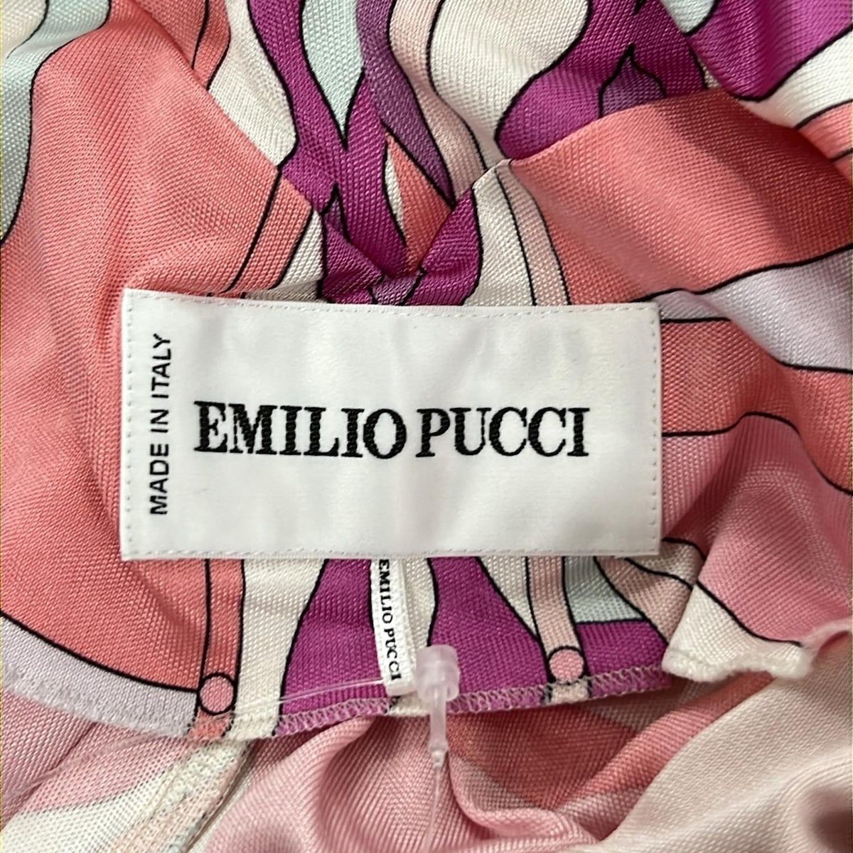 EMILIO PUCCI ノースリーブワンピース 40 ピンク エミリオプッチノースリーブワンピース