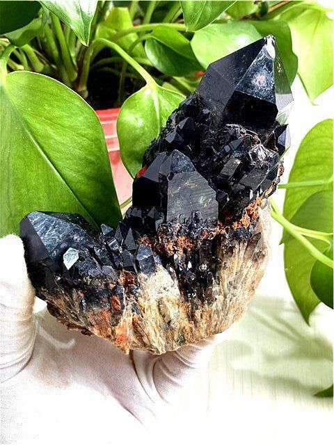 AAA級【魔除け】◇天然モリオン(黒水晶）クラスターYT8C6/174C36D