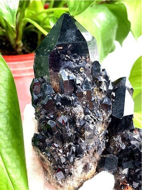 AAA級【魔除け】◇天然モリオン(黒水晶）クラスターYT8C6/174C36D