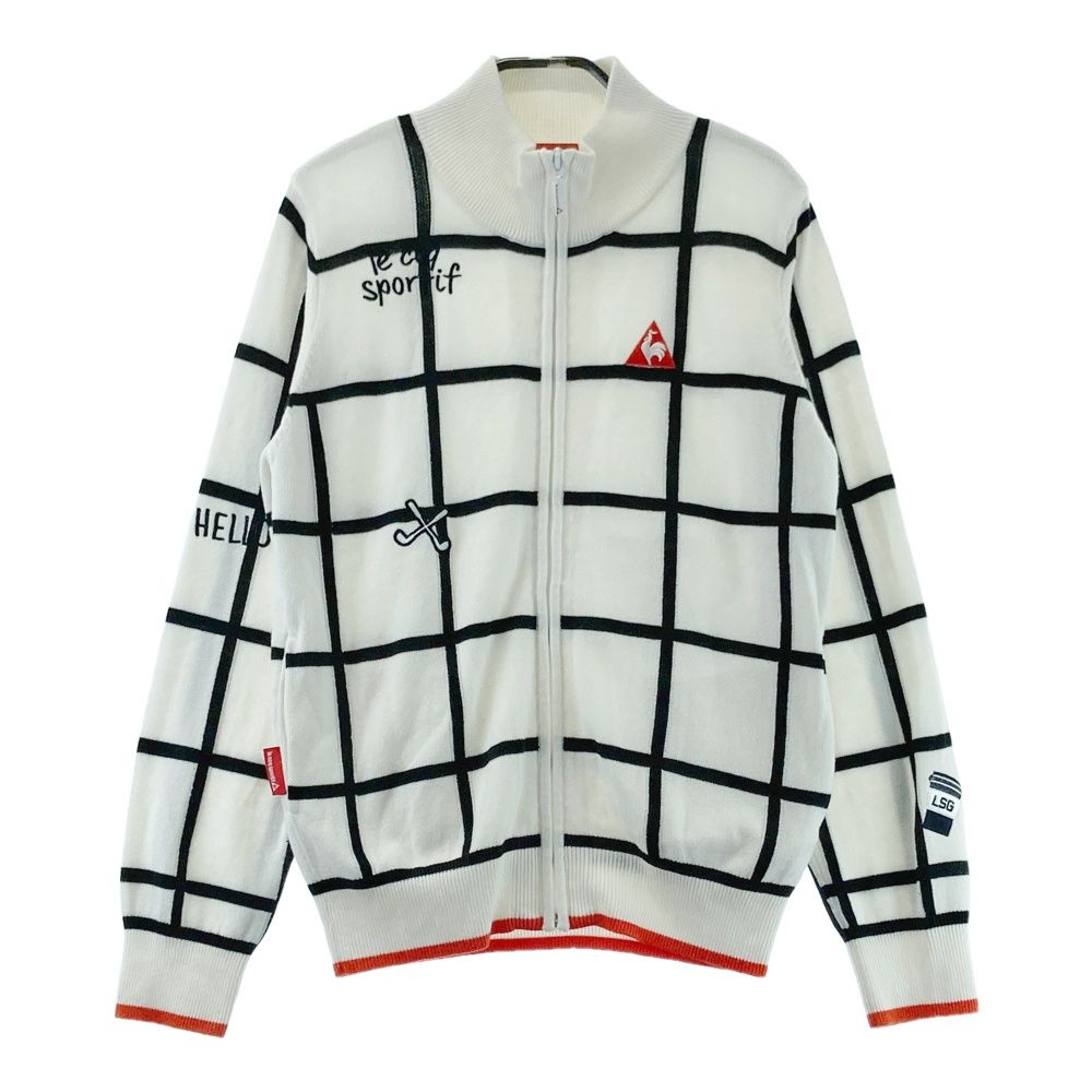 サイズ：L LE COQ GOLF ルコックゴルフ ウール混 ニット ジップ