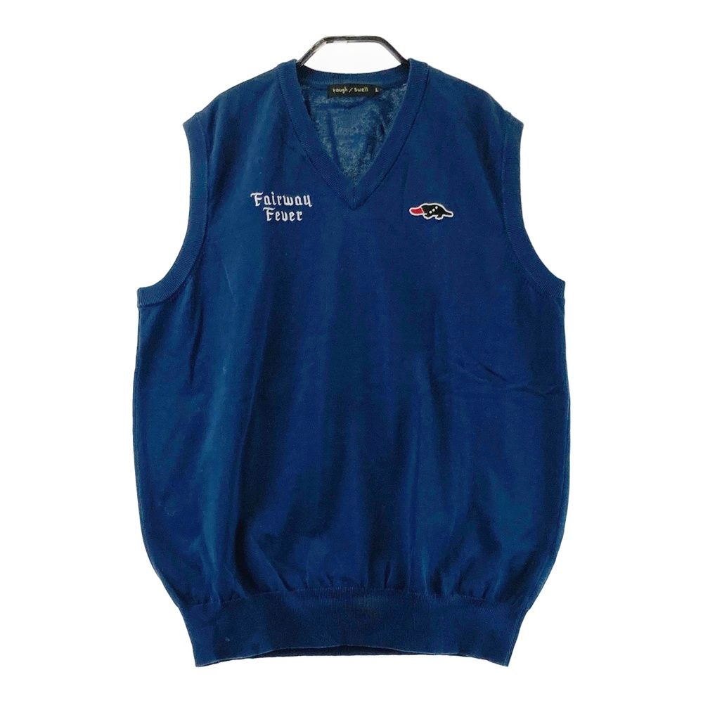 サイズ：L ROUGH&SWELL ラフアンドスウェル ロゴワッペン付き ニット