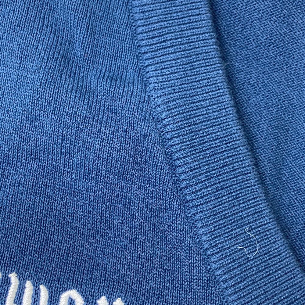 サイズ：L ROUGH&SWELL ラフアンドスウェル ロゴワッペン付き ニット