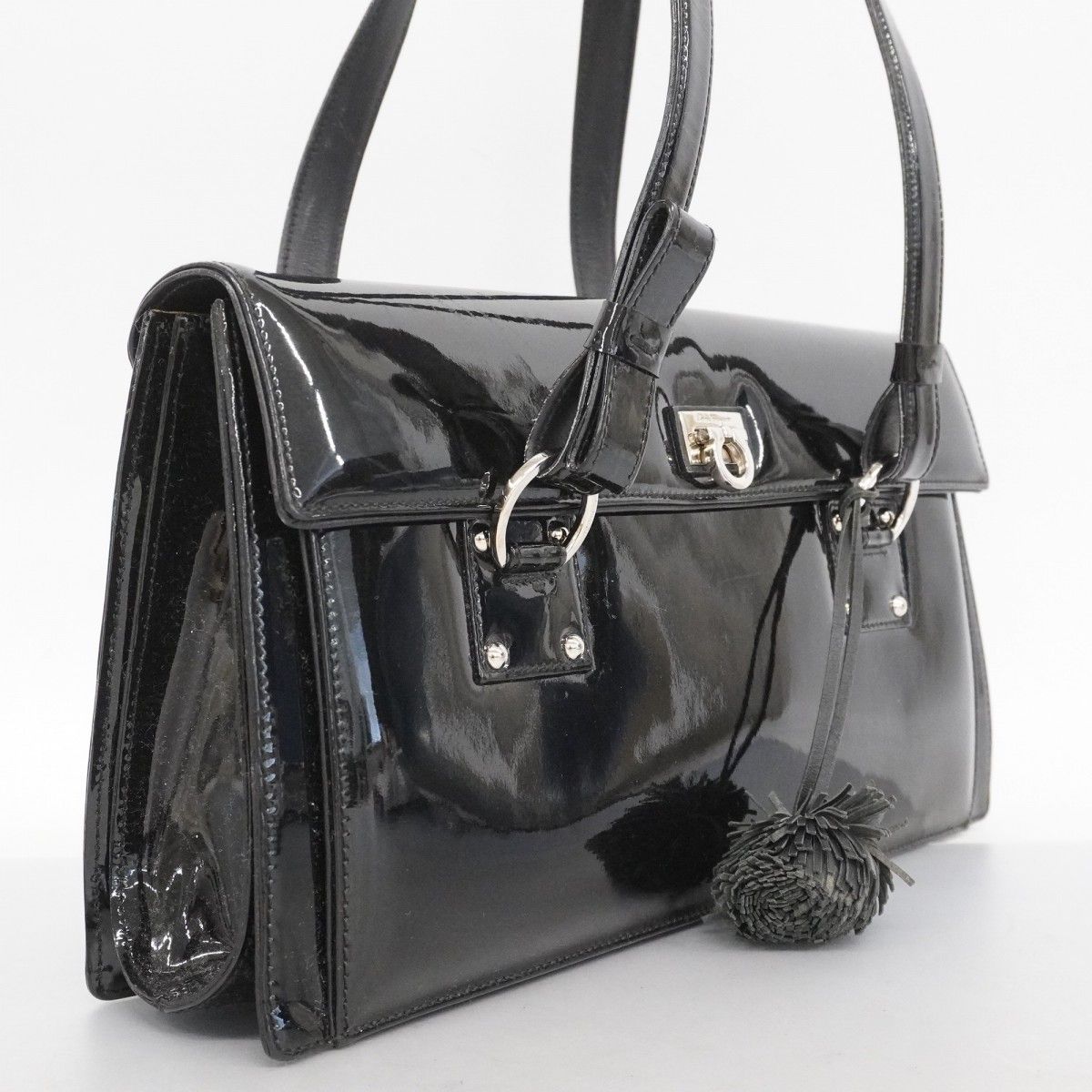 ☆SALE【6ab1239】サルヴァトーレフェラガモ ハンドバッグ ガンチーニ  