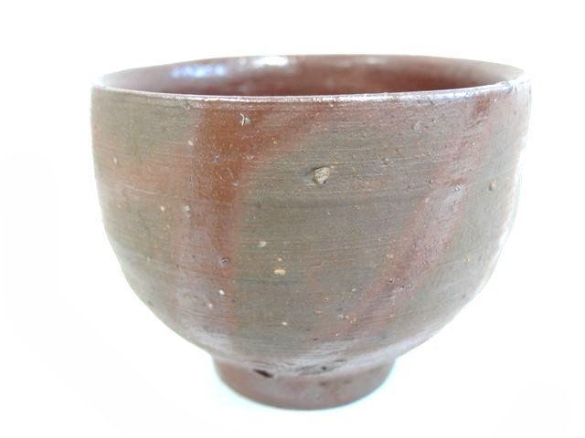 12 美品 人間国宝 藤原雄 備前焼 □ 備前酒盃 木箱 酒杯 共箱 酒器