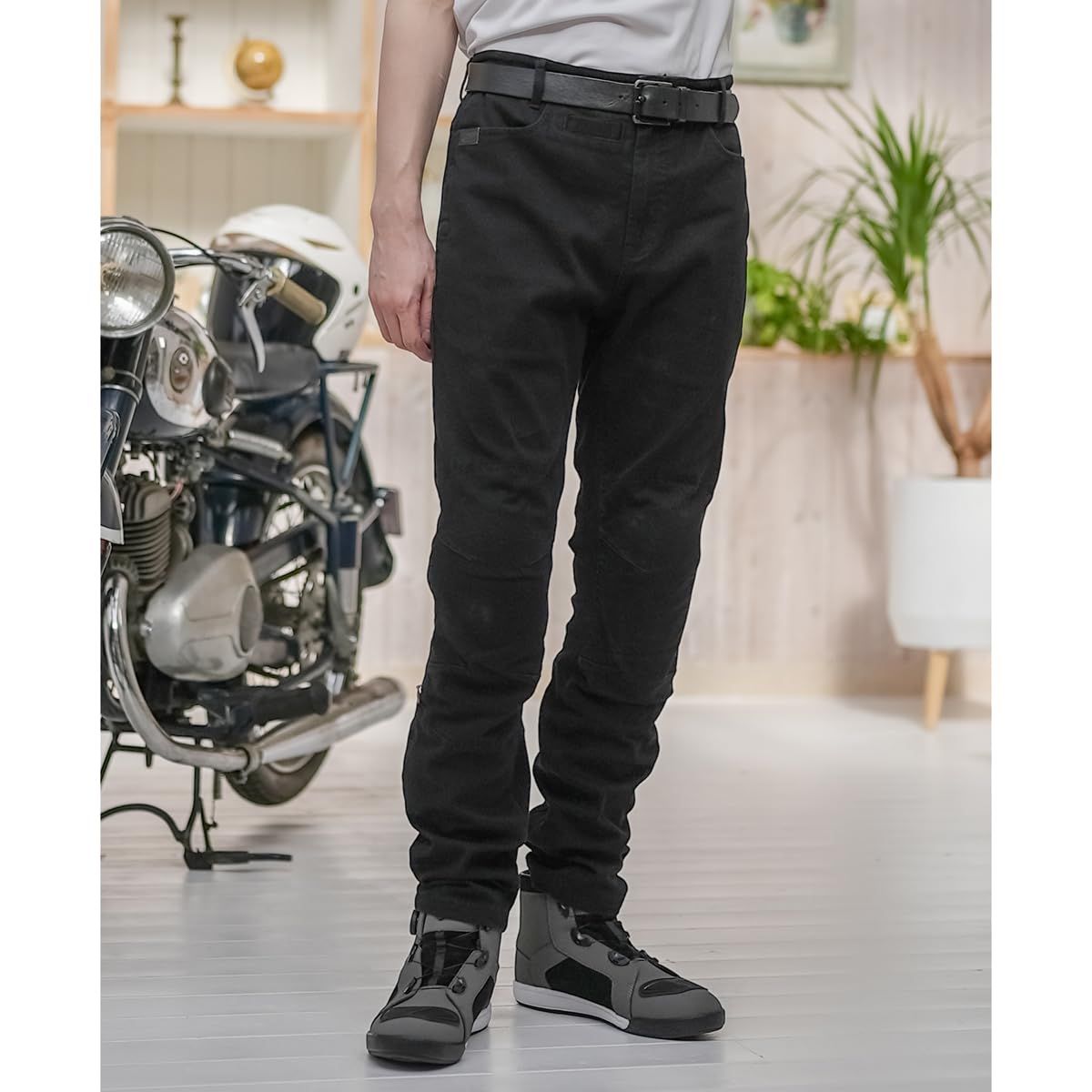 新品 コミネ(KOMINE) 2025モデル バイク用 07-7495 WJ-7495R エニグマライトプロテクトフィットジーンズ Cotton Black M/30