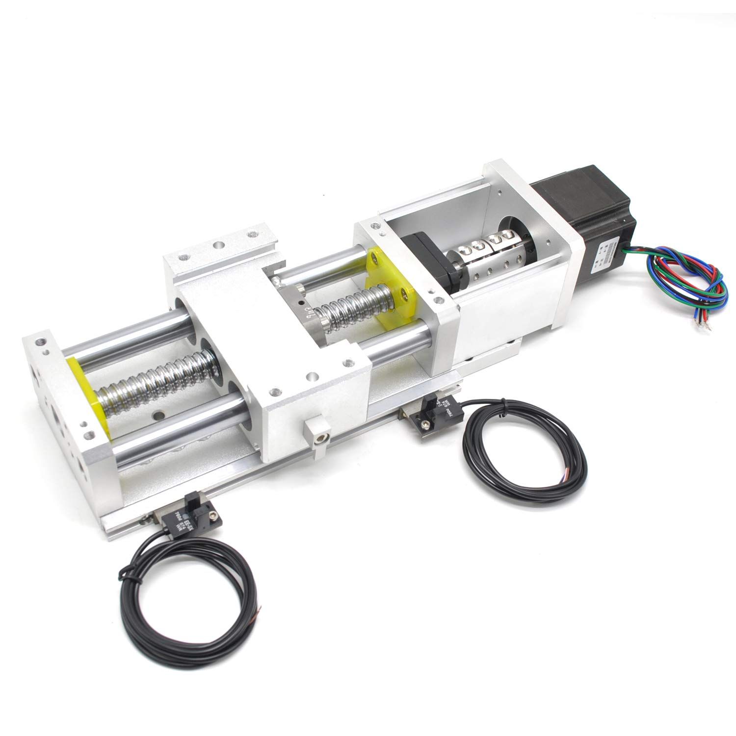 リニアガイド アクチュエータ 100 mm SFU 1605 ボールねじ式 電動スライドテーブル Nema 23ステッピングモーター|リミットセンサ付 耐荷重30 kg CNC 3 Dプリンター DIY 自動化用