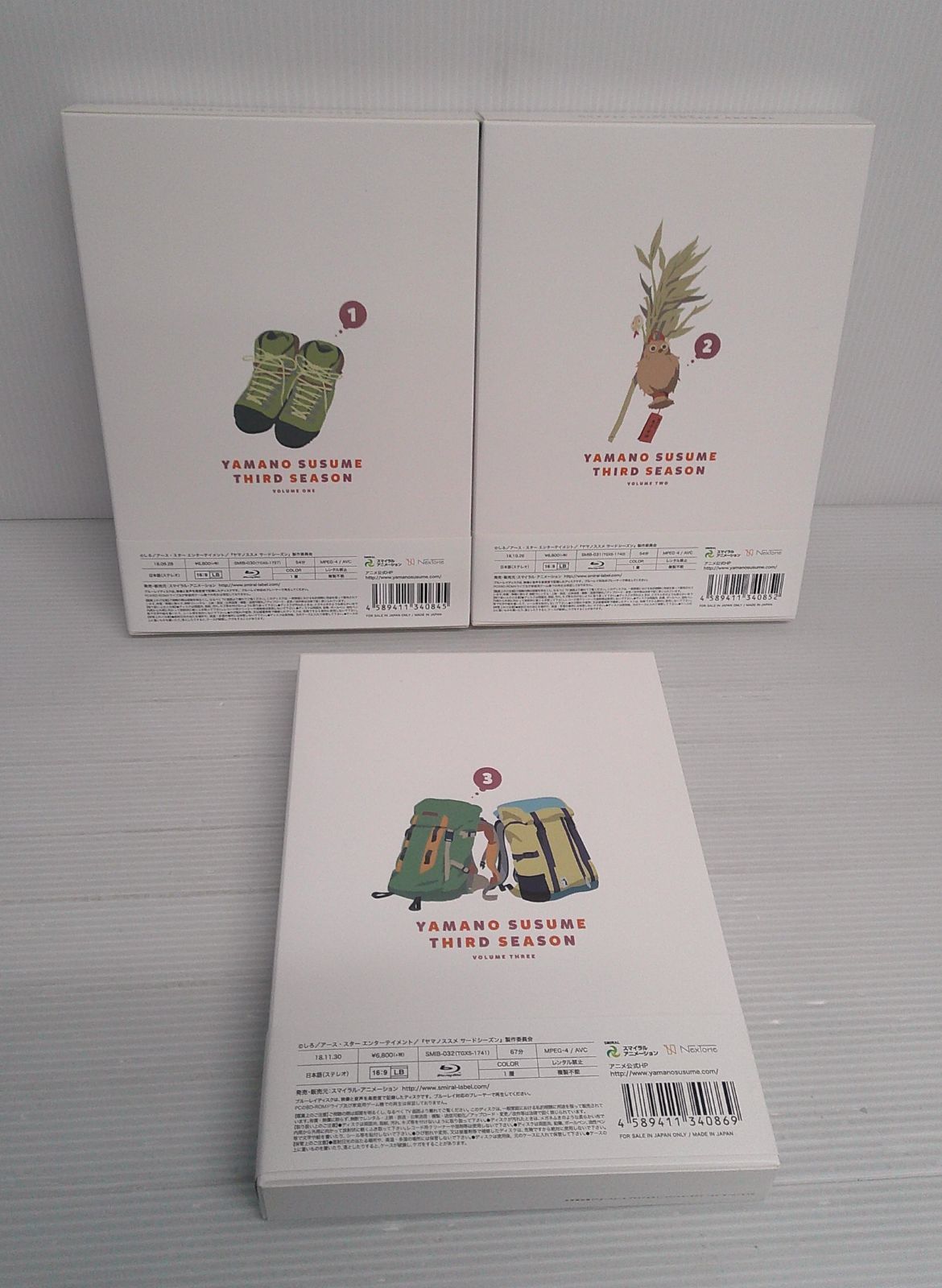 開封品 ヤマノススメ サードシーズン 全3巻セット ブルーレイ スリーブケース汚れ等有