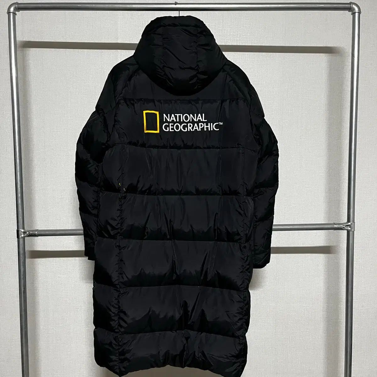 ナショナルジオグラフィック ブラック ダウンジャケット ロング丈 L