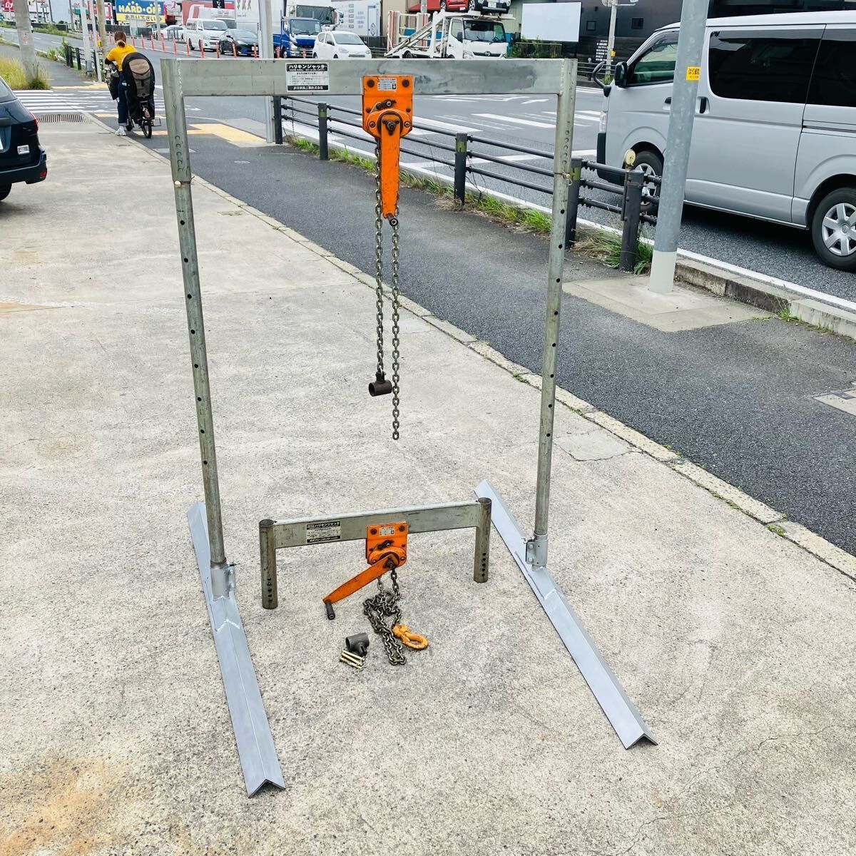 店頭引取 EIKO ハリキンジャッキ カスタム 対荷重 ~500 kg HJN-1100 と HJN-750 のセット