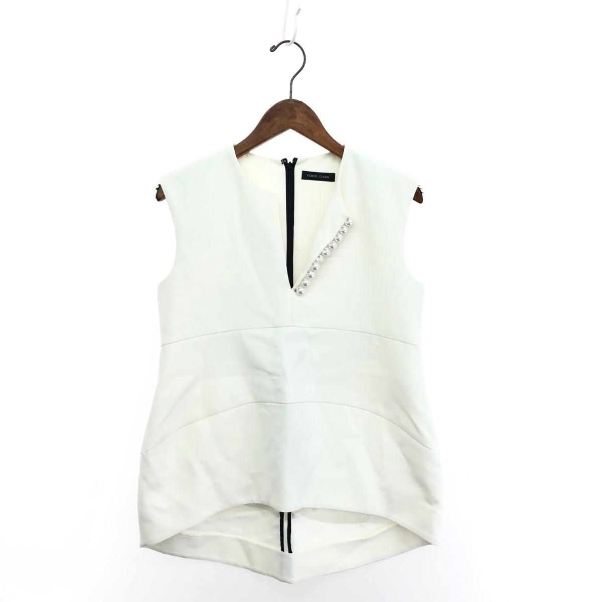 YOKOCHAN ヨーコチャン パールスリットラインブラウス サイズ:40