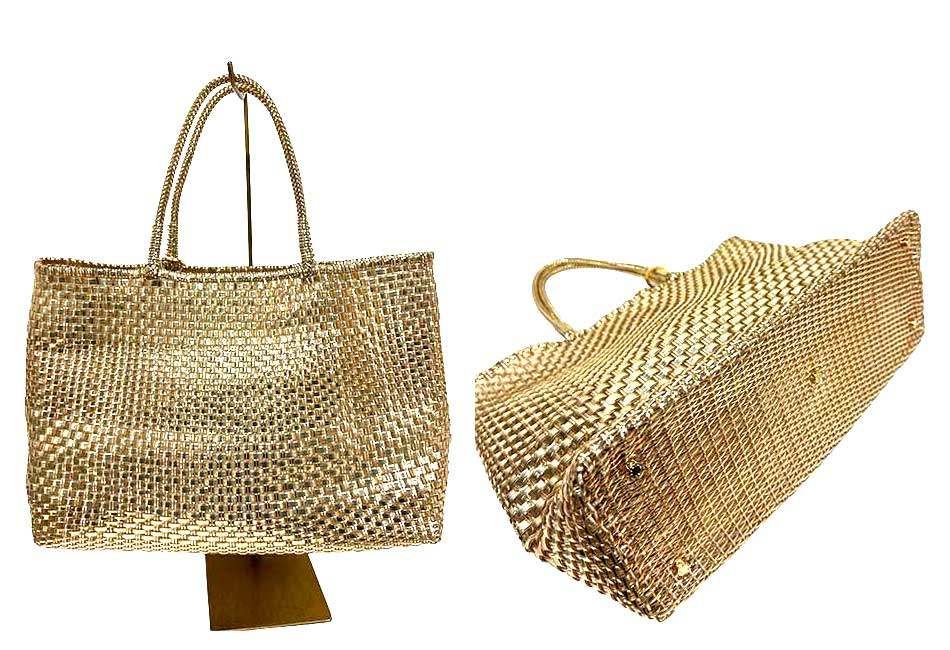 中古】 ANTEPRIMA アンテプリマ バッグ イントレッチオ ゴールド