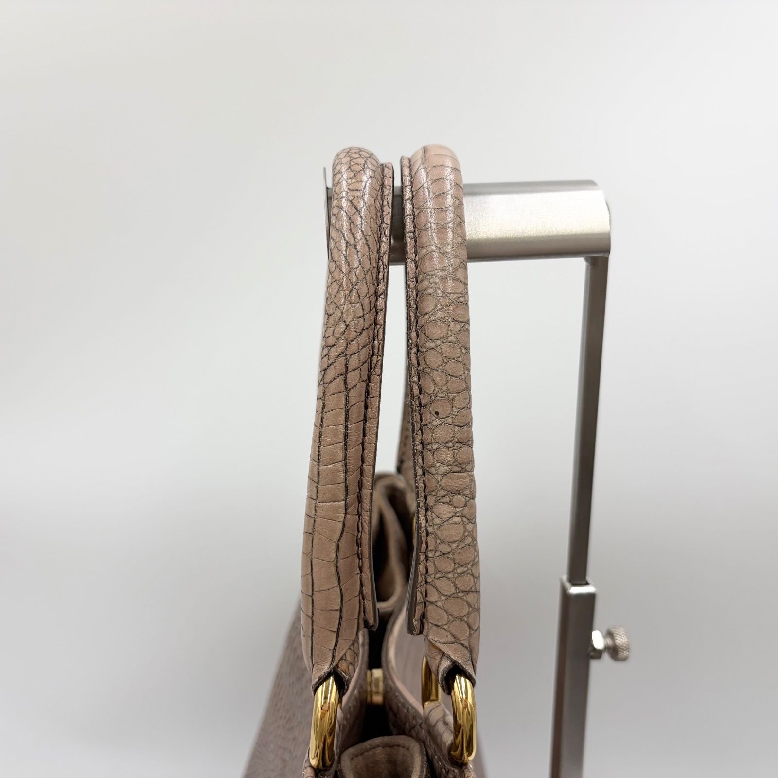 FURLA フルラ ハンドバッグ トートバッグ クロコ ブラウン ベージュ 