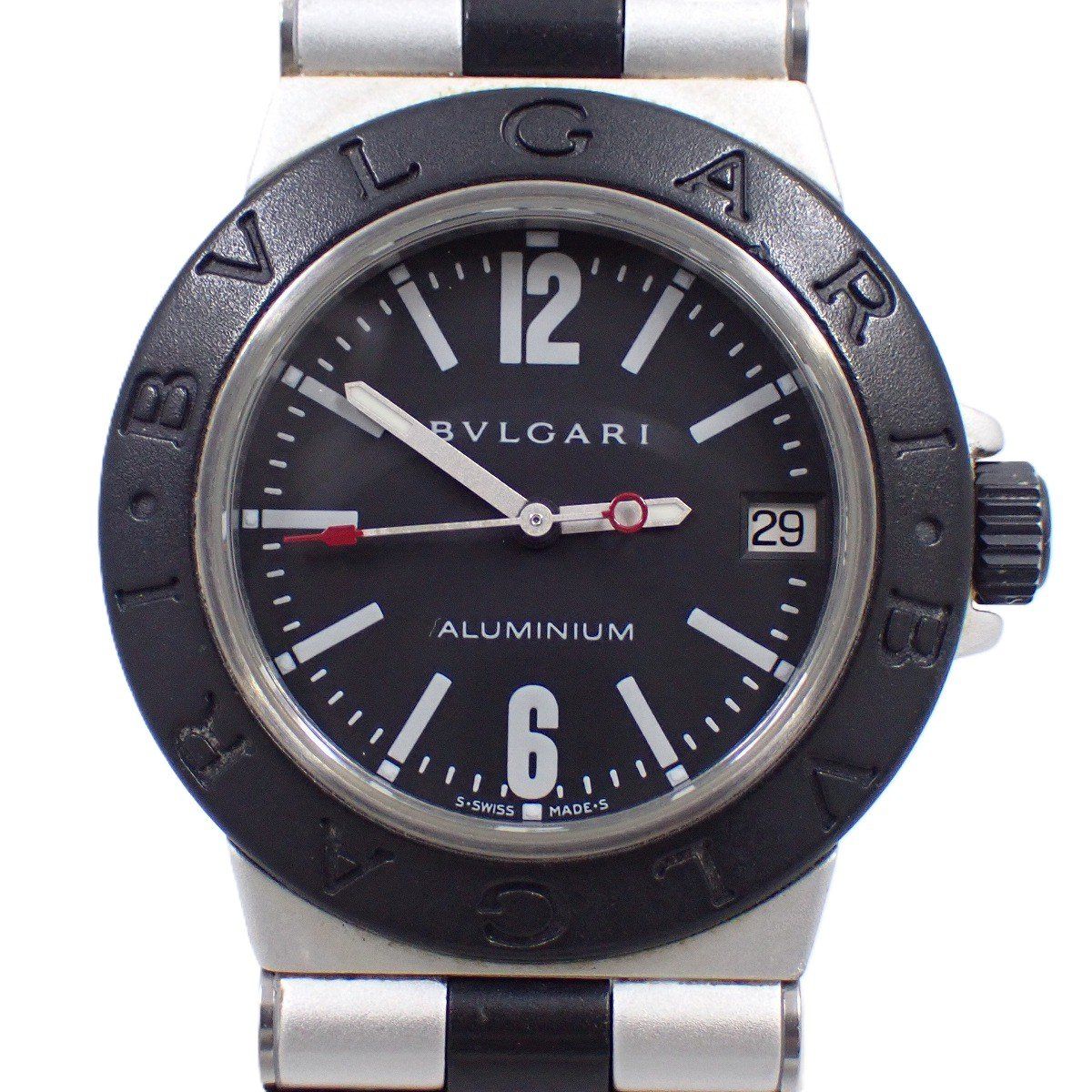 ベルト不良・訳あり品】ブルガリ アルミニウム クォーツ ボーイズ