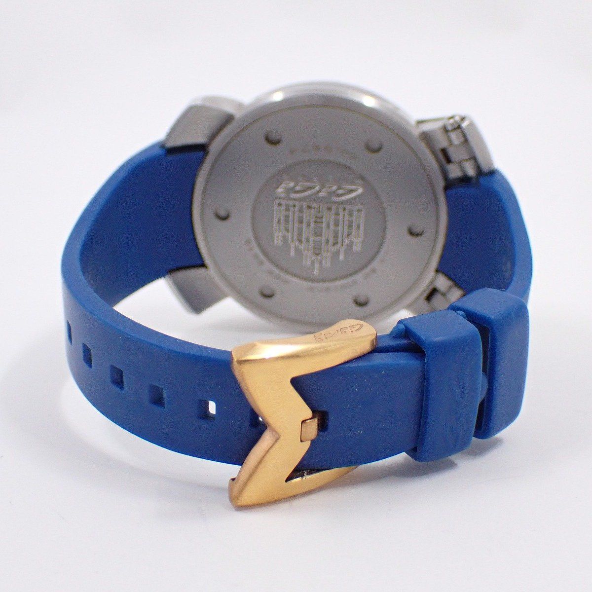 ガガミラノ クロノ48 クォーツ メンズ 腕時計 ピンクゴールド色コンビ