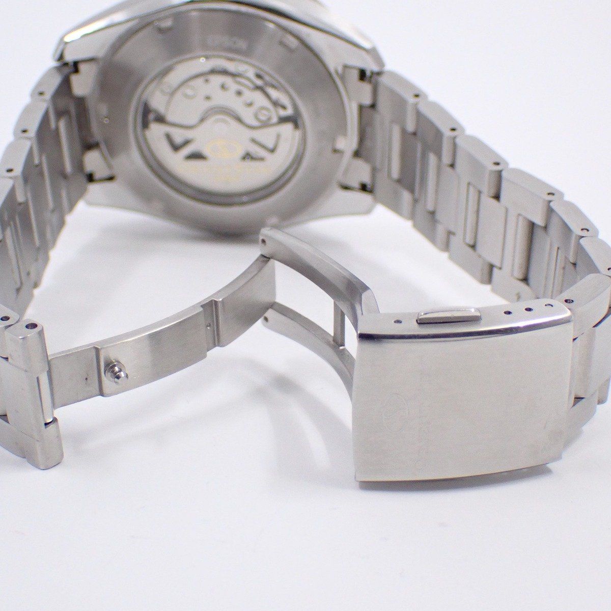  オリエントスター アバンギャルドスケルトン スポーツ 自動巻き メンズ 腕時計 シルバー文字盤 純正SSベルト RK AV0A02S いおき質店 男性向け 自動巻き時計 腕時計(アナログ)